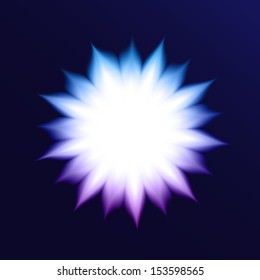 Vector Abstract Background With Glowing Flower