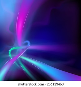 Vector -- abstract background with glowing flowing lines