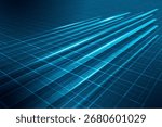 Vector Abstract background with glowing lines, dynamic arrows, and fast motion. Hight Speed lights forward movement. Futuristic digital technology design. Data flow, network, business growth concept.