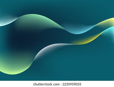 Vector abstract background with glowing waves