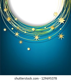 vector abstract background with gold stars