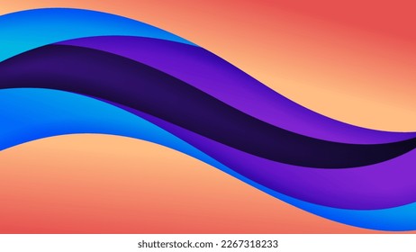 Vector abstract background with gradient color and dynamic shadow on background. Vector background for wallpaper. Eps 10
