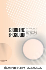 Vector Abstract Background with Gradient Mesh Holographic Circles. Bright Geometric Page Design with Lines, Dots, Round Shapes. Innovation Style for your Business Cover.