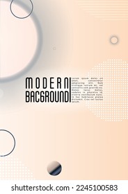 Vector Abstract Background with Gradient Mesh Holographic Circles. Hipster Graphic Template Design with Lines, Dots, Round Shapes. Memphis Print for your Business Layout.
