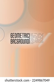 Vector Abstract Background with Gradient Mesh Holographic Circles. Hipster Graphic Template Design with Lines, Dots, Round Shapes. Identity Style for your Business Flyer.