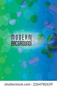 Vector Abstract Background with Gradient Mesh Holographic Circles. Bright Geometric Page Design with Lines, Dots, Round Shapes. Simple Style for your Business Poster.