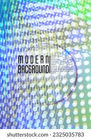 Vector Abstract Background with Gradient Mesh Holographic Circles. Future Minimal Cover Design with Abstract Composition. Simple Style for your Business Poster.