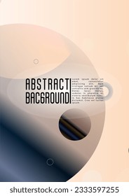 Vector Abstract Background with Gradient Mesh Holographic Circles. Future Minimal Cover Design with Abstract Composition. Memphis Print for your Business Layout.