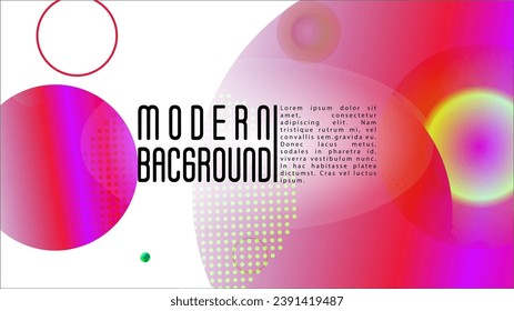 Vector Abstract Background with Gradient Mesh Holographic Circles. Future Minimal Web Design with Abstract Composition. Simple Style for your Business Poster.
