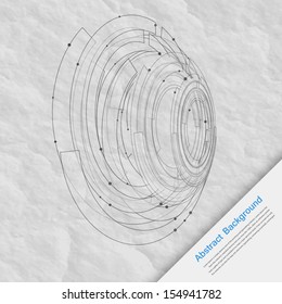 Vector abstract background. Gray lines