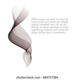 Vector abstract background with gray smoke waves