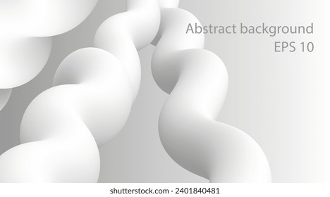 Vector abstract background with gray tube on soft gray bckgr for your design book,poster,postcard,label,sticker,t-shirt,web,print,etc.Beautiful soft gray monochrome gradient