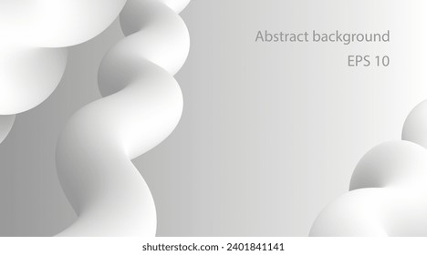 Fondo abstracto vectorial con tubo gris sobre el fondo gris suave para tu libro de diseño, afiche, postal, etiqueta, pegatina, camiseta, web, impresión, etc.Bonito gradiente monocromo gris suave
