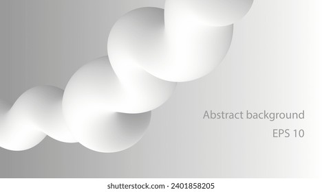 Vector abstract background with gray tube on soft gray bckgr for your design book,poster,postcard,label,sticker,t-shirt,web,print,etc.Beautiful soft gray monochrome gradient
