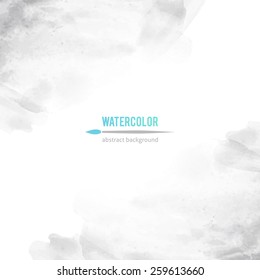 vector abstract background of gray watercolor stains