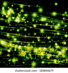 Vector abstract background green bokeh.