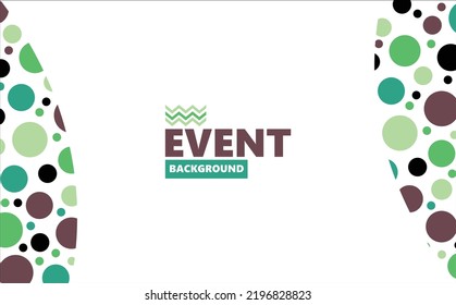 Fondo abstracto vectorial con el patrón de puntos polka de color verde como marco. Adecuado para eventos, fondo y cabina de fotos.
