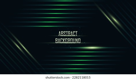 Vector abstract background. Green lazer light, thechnology  banner.