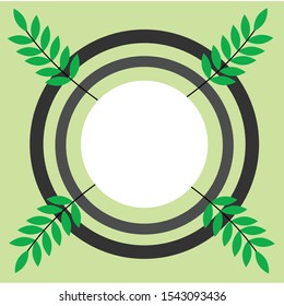 Vector abstract background with green leaves . Nice summer or spring seasonal background. Fresh light and clean template.