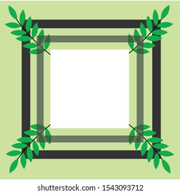 Vector abstract background with green leaves . Nice summer or spring seasonal background. 