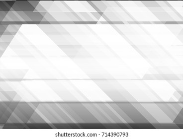 Vector abstract background with grey geometric shape overlap
