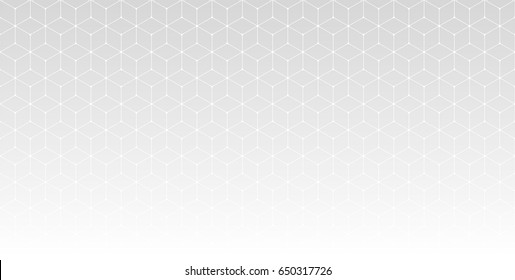 Vector abstract background  Grey   white colors  Gradient  Geometric line pattern  Necker cube  Light neutral fond  