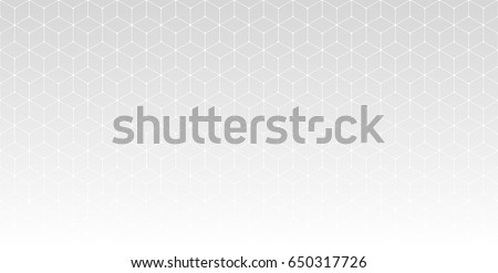 Vector abstract background. Grey and white colors. Gradient. Geometric line pattern. Necker cube. Light neutral fond. 