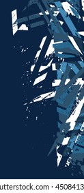 Vector abstract background with grunge textures. Illustration made of the elements of the UK flag. Union Jack background.