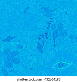 Vector abstract background with hand made pattern. Seamless texture. 