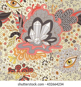 Vector abstract background with hand made pattern. Seamless texture. 