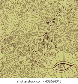 Vector abstract background with hand made pattern. Seamless texture. 