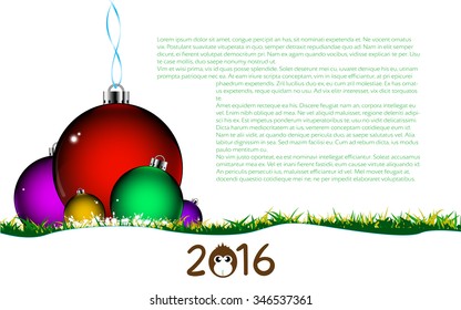 vector abstract background happy new year celebration 2016 design template