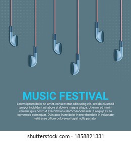vector abstract background with headphones