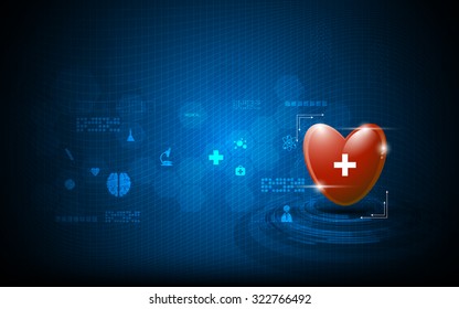 vector abstract background health care tech innovation concept