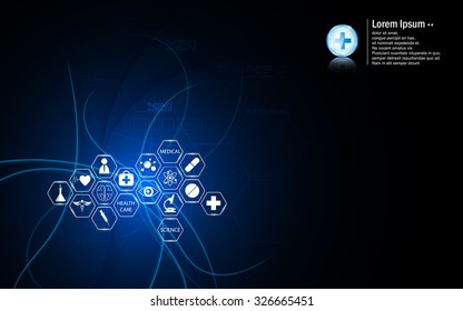 vector abstract background health care icon innovation concept