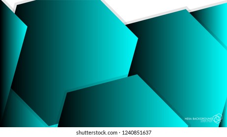 Vector Abstract Background Hexagon blue light and shadow