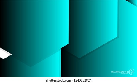 Vector Abstract Background Hexagon blue light and shadow