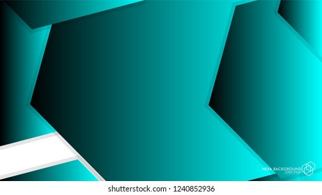 Vector Abstract Background Hexagon blue light and shadow
