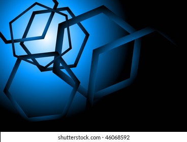 Vector abstract background with hexagon; clip-art