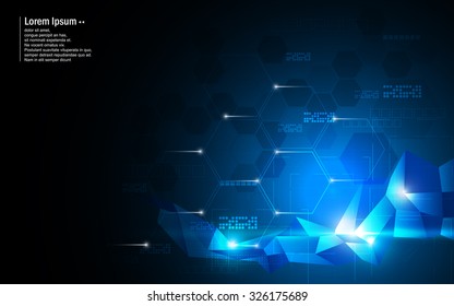 vector abstract background hexagon and low poly design innovation concept