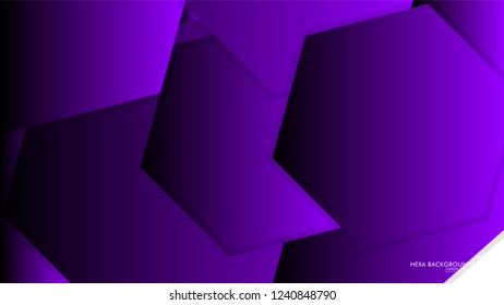 Vector Abstract Background Hexagon purple light and shadow