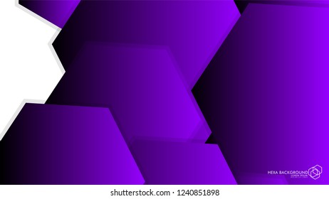 Vector Abstract Background Hexagon purple light and shadow
