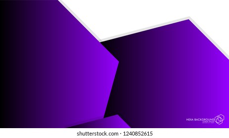 Vector Abstract Background Hexagon purple light and shadow