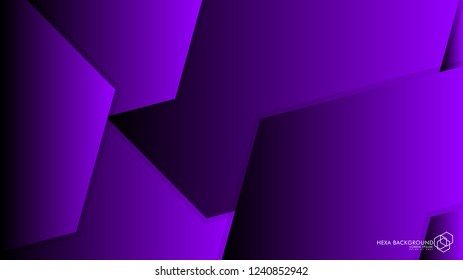 Vector Abstract Background Hexagon purple light and shadow