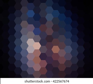 Vector Abstract Background Hexagon Shape.Dark Lilac Color