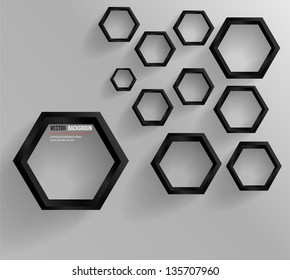 Vector abstract background Hexagon. Web and Design