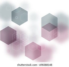Vector abstract background with hexagons