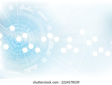 Vector Abstract background hexagons design. science futuristic energy technology. Hi-tech digital concept