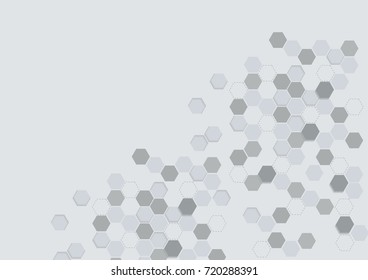 Vector Abstract background hexagons design. 3d science futuristic energy technology. Hi-tech digital concept