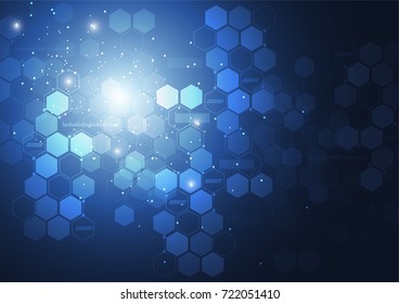 Vector Abstract background hexagons design. science futuristic energy technology. Hi-tech digital concept